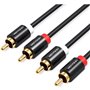 Cabo Stereo Vention VAB-R06-B200, 2x RCA Macho - 2x RCA Macho, 2m, Preto