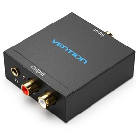 Conversor de Audio Vention BDFB0-EU, Entrada Toslink e RCA, Saída 2x RCA