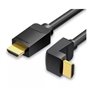 Cabo HDMI 2.0 4K Angular 90º Vention AARBH, HDMI Macho - HDMI Macho, 2m, Preto