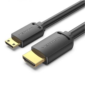Cabo HDMI 4K Vention AGHBF, HDMI Macho - Mini HDMI Macho, 1m, Preto