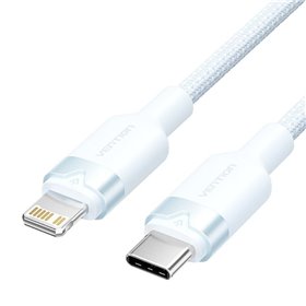Cabo USB Tipo-C Lightning Vention LALSH, USB Tipo-C Macho - Lightning Macho, 27W, 480Mbps, 2m, Azul
