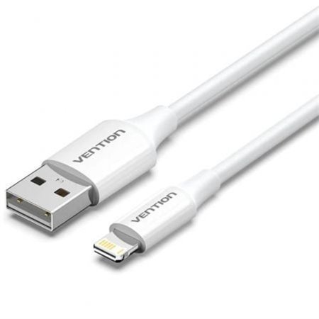 Cabo USB 2.0 Lightning Vention LAIWF, USB Macho - Lightning Macho, 480Mbps, 1m, Branco