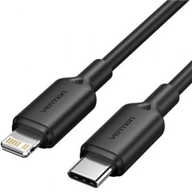Cabo USB 2.0 Tipo-C Lightning Vention LAKBH, USB Tipo-C Macho - Lightning Macho, Até 27W, 480Mbps, 2m, Preto