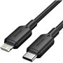Cabo USB 2.0 Tipo-C Lightning Vention LAKBH, USB Tipo-C Macho - Lightning Macho, Até 27W, 480Mbps, 2m, Preto