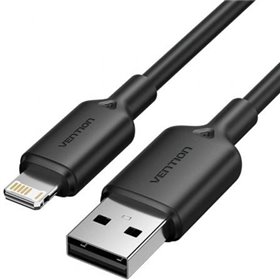 Cabo USB 2.0 Lightning Vention LAMBF, USB Macho - Lightning Macho, 480Mbps, 1m, Preto