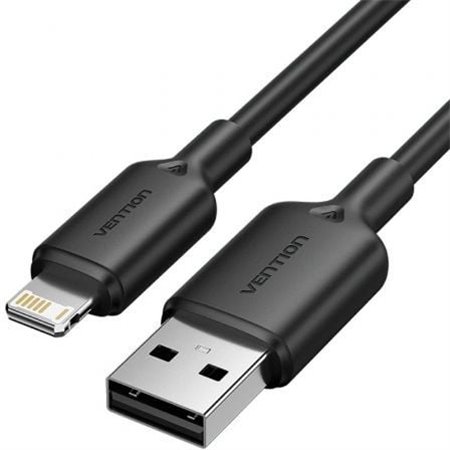Cabo USB 2.0 Lightning Vention LAMBF, USB Macho - Lightning Macho, 480Mbps, 1m, Preto