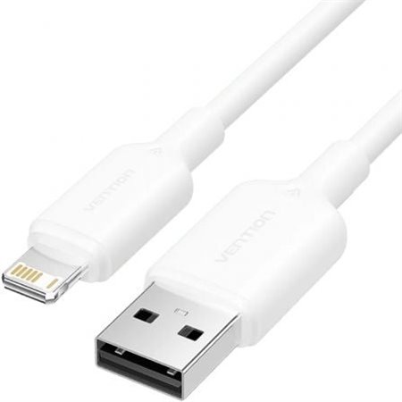 Cabo USB 2.0 Lightning Vention LAMWF, USB Macho - Lightning Macho, 480Mbps, 1m, Branco