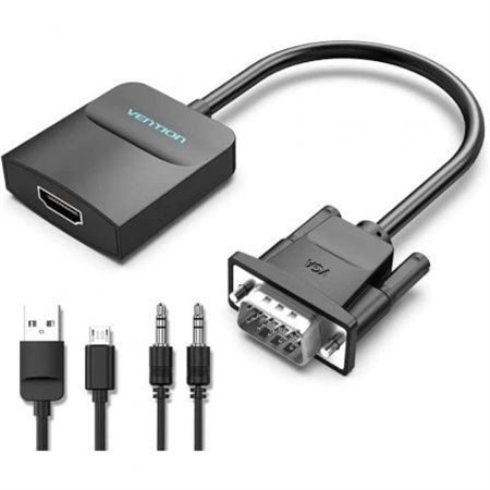 Cabo Conversor Vention ACNBD, VGA Macho - HDMI Fêmea, 50cm, Preto
