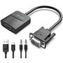 Cabo Conversor Vention ACNBD, VGA Macho - HDMI Fêmea, 50cm, Preto