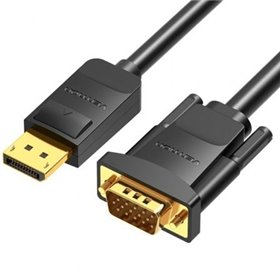 Cabo Conversor Vention HBLBI/ VGA Macho - DisplayPort Macho/ 3m/ Preto