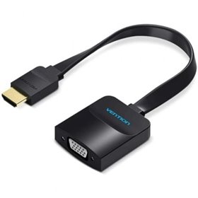 Conversor Vention 74346, HDMI Macho, VGA Fêmea - Jack 3.5 Fêmea, 20cm, Preto