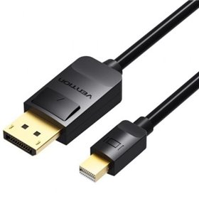 Cabo Conversor Vention HAABH, Mini DisplayPort Macho - DisplayPort Macho, 2m, Preto