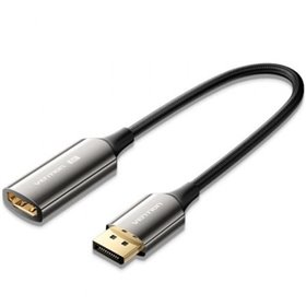 Cabo Conversor Vention HFNBC, DisplayPort Macho - HDMI Fêmea, 25cm, Preto