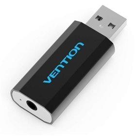 Placa de Som Vention VAB-S15-B, USB Macho - Jack 3.5 Fêmea
