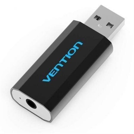 Placa de Som Vention VAB-S15-B, USB Macho - Jack 3.5 Fêmea