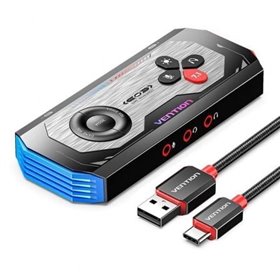 Placa de Som Gaming com Amplificador Vention CVAB0, USB Tipo-C Macho - 3xJack 3.5 Fêmea