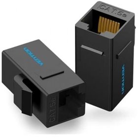 Adaptador Conector RJ45 VDD-B07-B Cat5e UTP, RJ45 Fêmea - RJ45 Fêmea, Preto