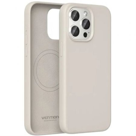 Capa de Silicone com Magsafe Vention KUFM0-20, Compativel com iPhone 15 Plus, Cinza Cascalho