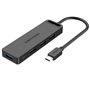 Hub USB Tipo-C Vention TGKBB, 4xUSB, 1xMicroUSB PD, 15cm