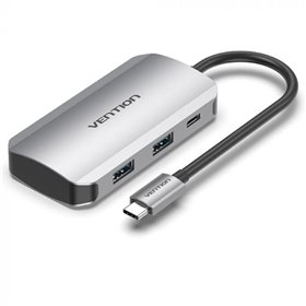 Hub USB Tipo-C Vention TNBHB, 4xUSB, 1xUSB Tipo-C PD