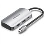 Hub USB Tipo-C Vention TNBHB, 4xUSB, 1xUSB Tipo-C PD