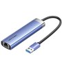 Hub USB 3.0 Vention TGFSB, 3xUSB, 1xRJ45, 1xUSB Tipo-C PD