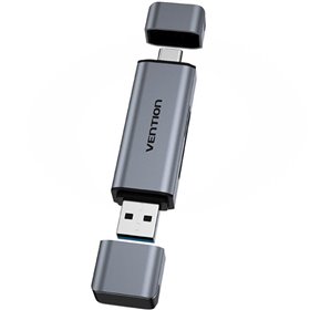 Leitor de Cartões Externo Vention CLLH0, USB 3.0, USB Tipo-C