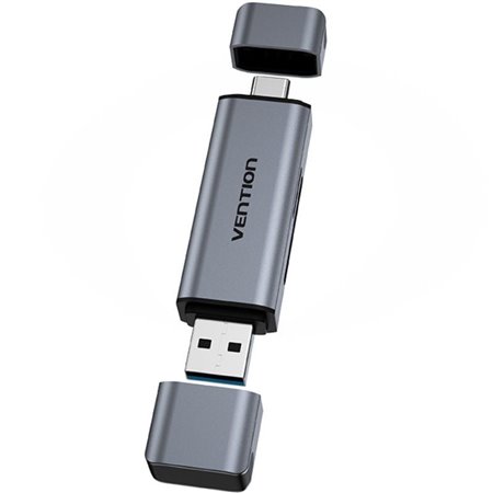 Leitor de Cartões Externo Vention CLLH0, USB 3.0, USB Tipo-C
