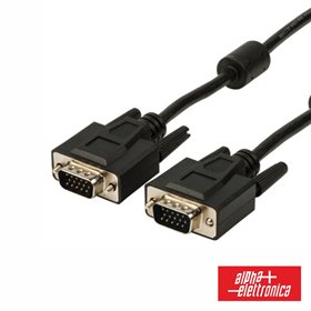 Cabo Vga Macho Hd 15P / Macho Hd 15P 2M Preto Alpha