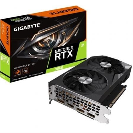 Placa de vídeo Gigabyte GeForce RTX 3060 WindForce OC 12G Rev 2/ 12GB GDDR6/ LHR