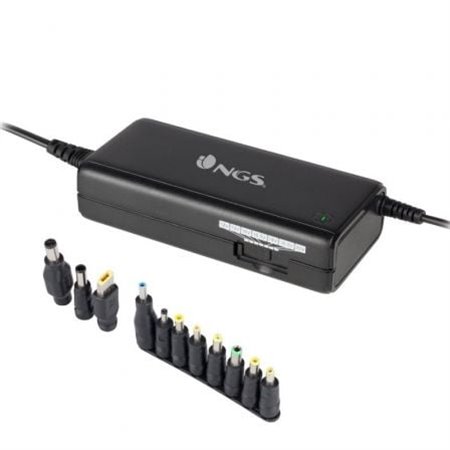 Carregador para laptop NGS BAN/ 90 W/ Manual/ 11 conectores/ Voltagem 12-20 V
