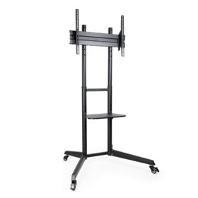TooQ FS1170M-B Suporte de chão inclinável com rodas para TVs de 37 a 70 polegadas/até 50 kg