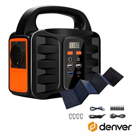 Bateria Portátil 155W 42000mAh C/ Painel Solar DENVER