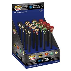 Caneta Funko Pop Topper Caneta Esferográfica Dc Comics 1 Unidade Aleatória Batman Superman Lanterna Verde Flash 48657