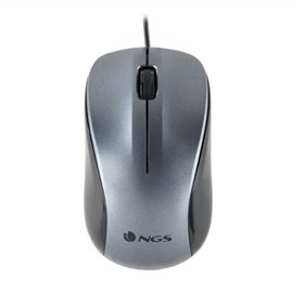 Mouse óptico ngs com fio, cabo cinza 1,3 m - 2 botões - 1200 dpi