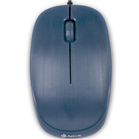 Mouse com fio ngs flameblue - óptico - 1000dpi - 2 botões + rolagem - ergonômico - usb - azul