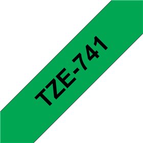 Brother TZe741 Cinta Laminada de Etiquetas - Compatível